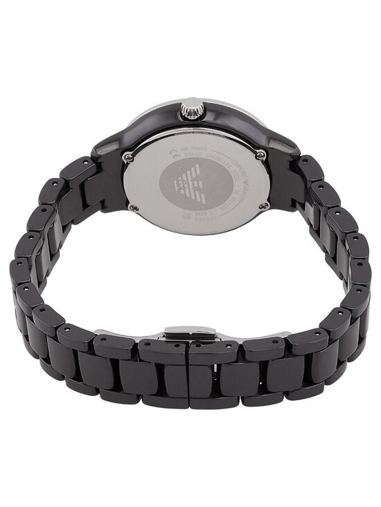 NWT Emporio Armani Cleo Quartz Crystal Black Dial Ladies Watch main image 3